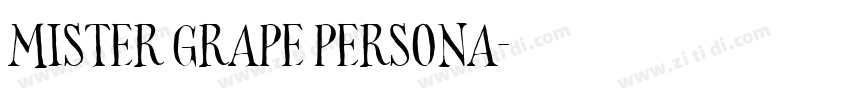 mister grape persona字体转换